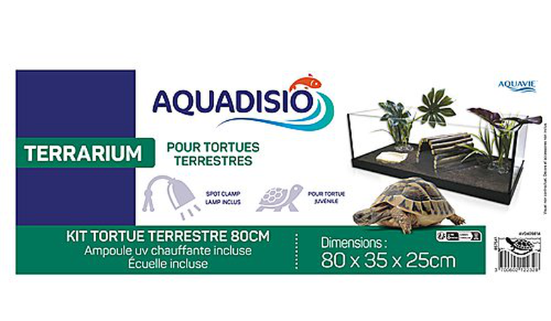 Aquadisio - Terrarium Kit Equipé pour Tortue Terrestre - 80cm Image numéro 2 Aquadisio - Terrarium Kit Equipé pour Tortue Terrestre - 80cm Image numéro 2