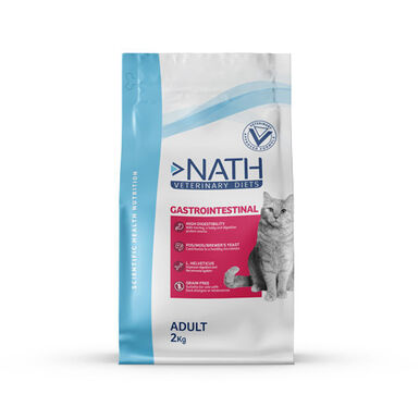 Nath Veterinary Diet - Croquettes Gastro Intestinal Sans Céréales pour Chat - 2Kg
