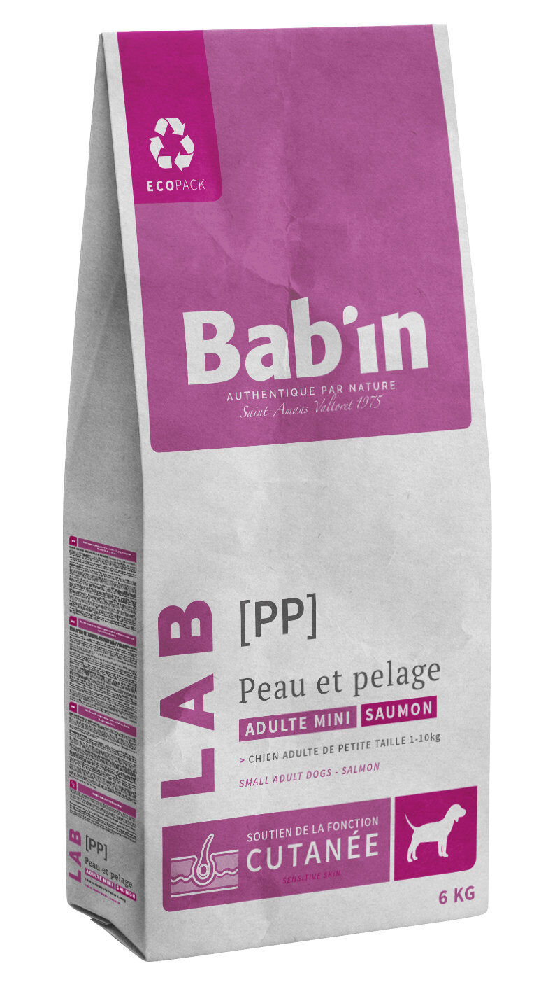 Bab'in - Croquettes V&eacute;t&eacute;rinaires LAB Peau & Pelage pour Chiens Mini - 6kg Image num&eacute;ro 1