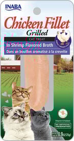 Inaba - Friandises Filet de Poulet Grillé Bouillon à la Crevette pour Chats - 15g