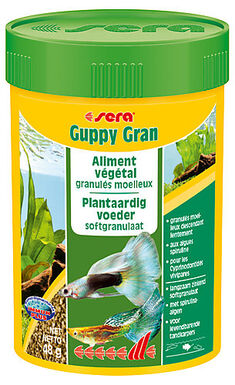 Sera - Aliments Végétal Guppy Gran pour Guppys - 100ml