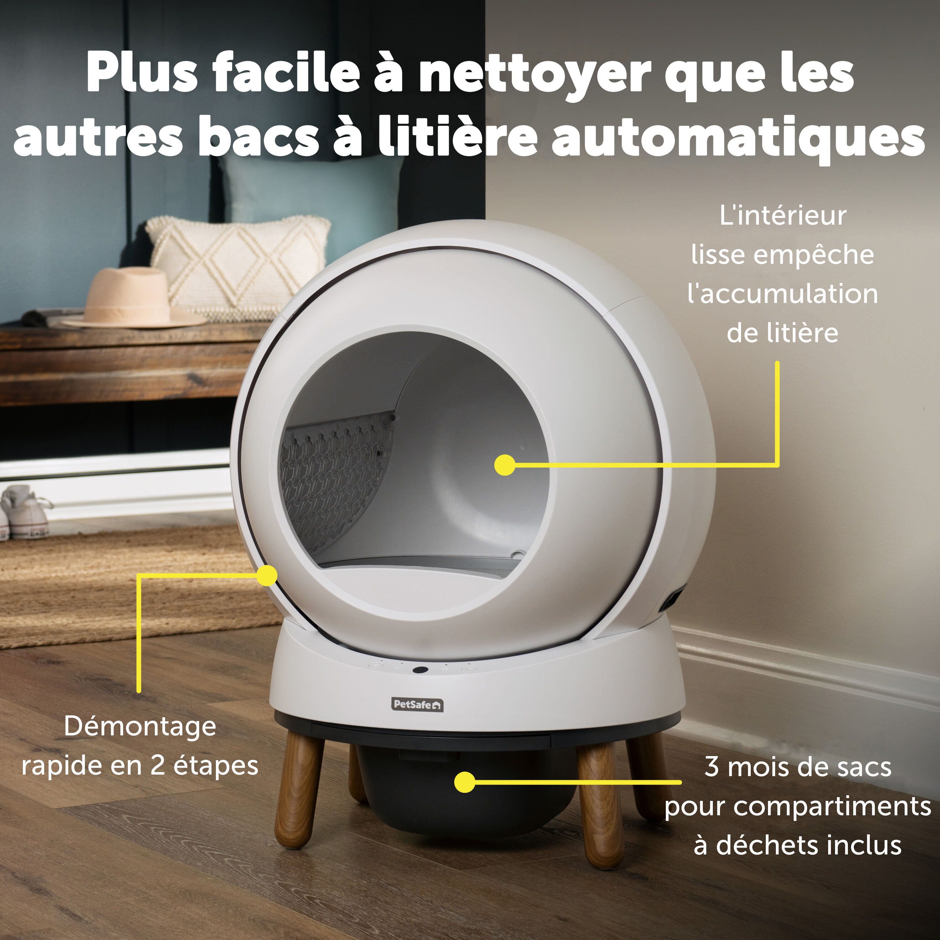 PetSafe - Liti&egrave;re Auto-Nettoyante Smart Spin pour Chats - Blanc Image num&eacute;ro 14