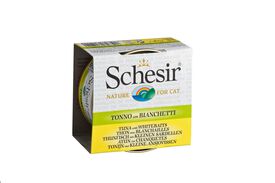 Schesir - Boîte Pâtée au Thon avec Blanchailles en Bouillon pour Chat - 70g