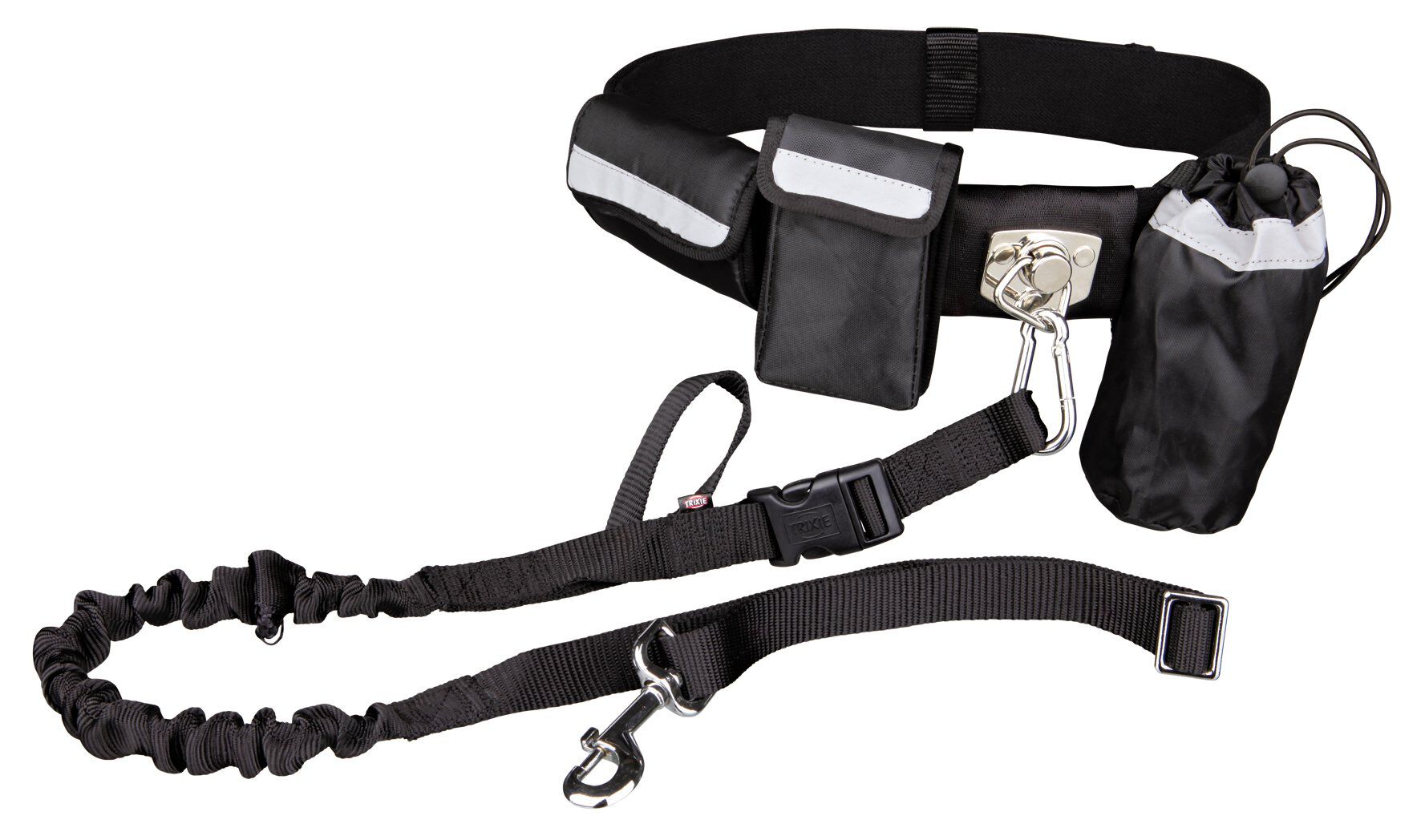 Trixie - Laisse Canicross Avec Ceinture Ventrale pour Chien - Noir Image num&eacute;ro 1