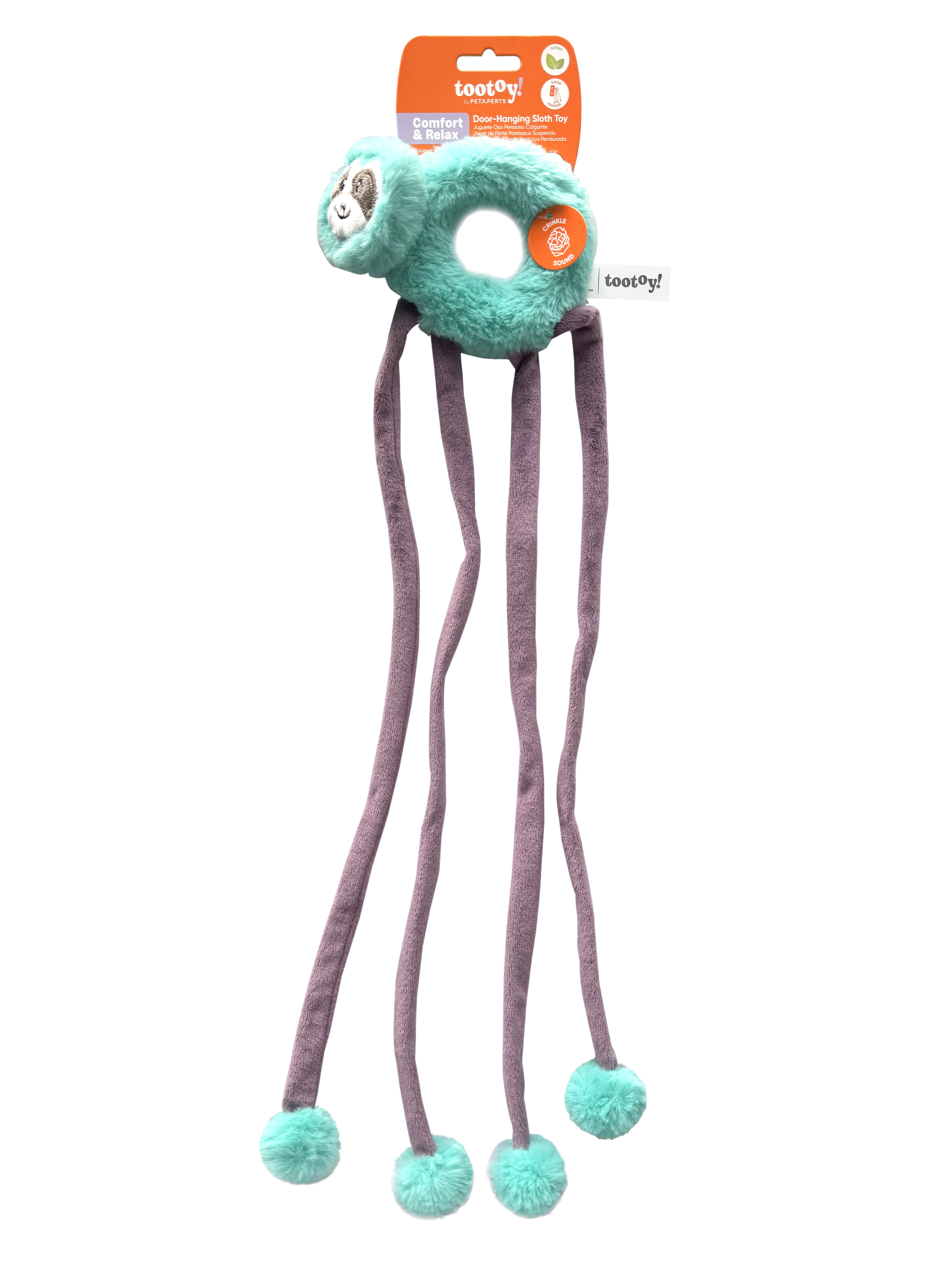 Tootoy! - Jouet de Porte Paresseux Suspendu pour Chats - 56cm Image num&eacute;ro 2