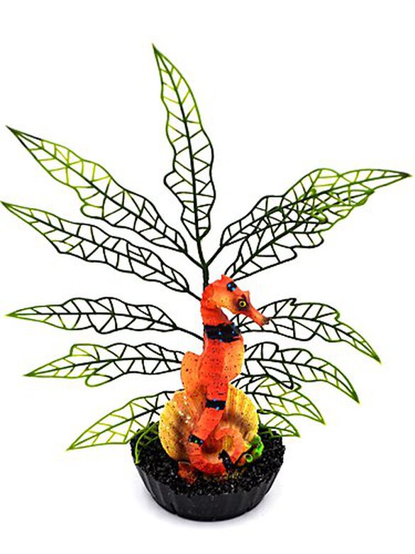 Labeo - Plante de Décoration avec Hippocampe Coloré pour Aquarium image number null