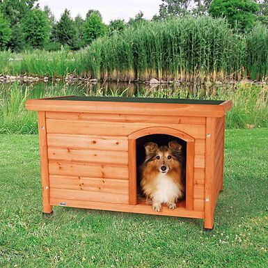 Trixie - natura niche pour chiens Classic à toit plat, S–M: 85 × 58 × 60 cm, brun