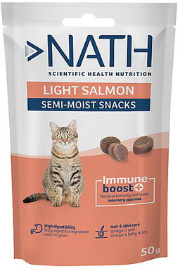 Nath - Friandises Light Salmon Immune boost+ au Saumon pour Chats - 50g