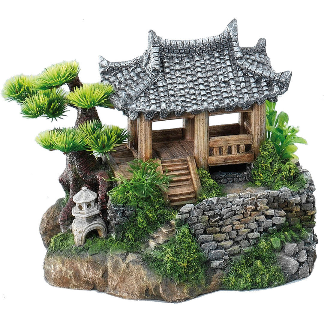 EBI - D&eacute;coration Korean Cottage pour Aquarium - 22,5x19x18,5cm Image num&eacute;ro 1