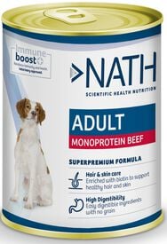 Nath - Pâtée Adult Monoprotéique Bœuf pour Chiens - 400g