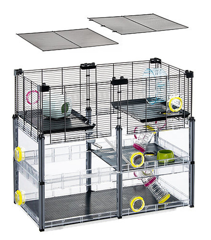 Ferplast - Cage Multipla Crystal pour Hamster et Souris - Noir Image numéro 4 Ferplast - Cage Multipla Crystal pour Hamster et Souris - Noir Image numéro 4