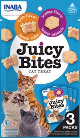 Inaba - Friandises Juicy Bites Crabe et Pétoncle pour Chats - 3x11,3g