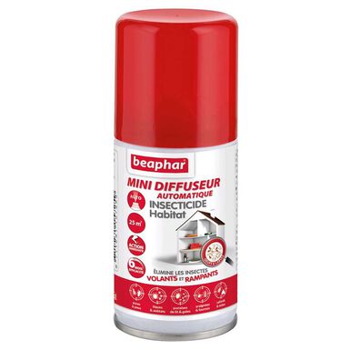 Beaphar - Mini Diffuseur Automatique insecticide habitat - 75ml (25 m²)