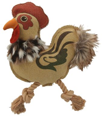 Kerbl - Jouet Coq Karl coton/polyester pour chiens - 24cm, 3pcs