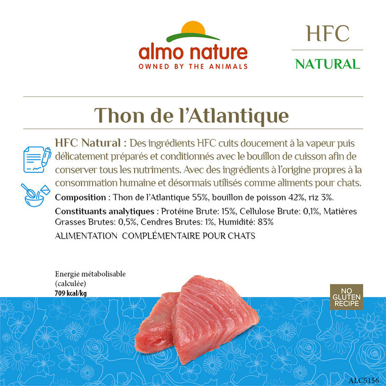Almo Nature - Pâtée Hfc Natural Thon De L'atlantique - 280g Image numéro 3 Almo Nature - Pâtée Hfc Natural Thon De L'atlantique - 280g Image numéro 3
