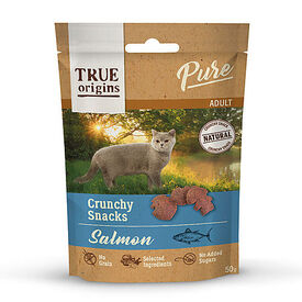 True Origins Pure - Friandises Crunchy au Saumon pour Chats - 50g
