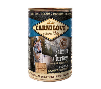 CARNILOVE CHIEN ADULT SAUMON & DINDE BOITE 400 GR