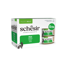 Schesir - Fillet au Poulet en Gel&eacute;e pour Chats - 6x70g