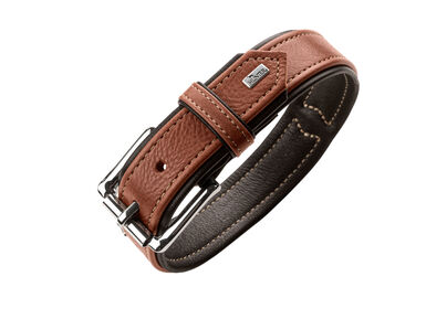 Hunter - Collier Canadian Up en Cuir de Bœuf Cognac pour Chiens - 45/S