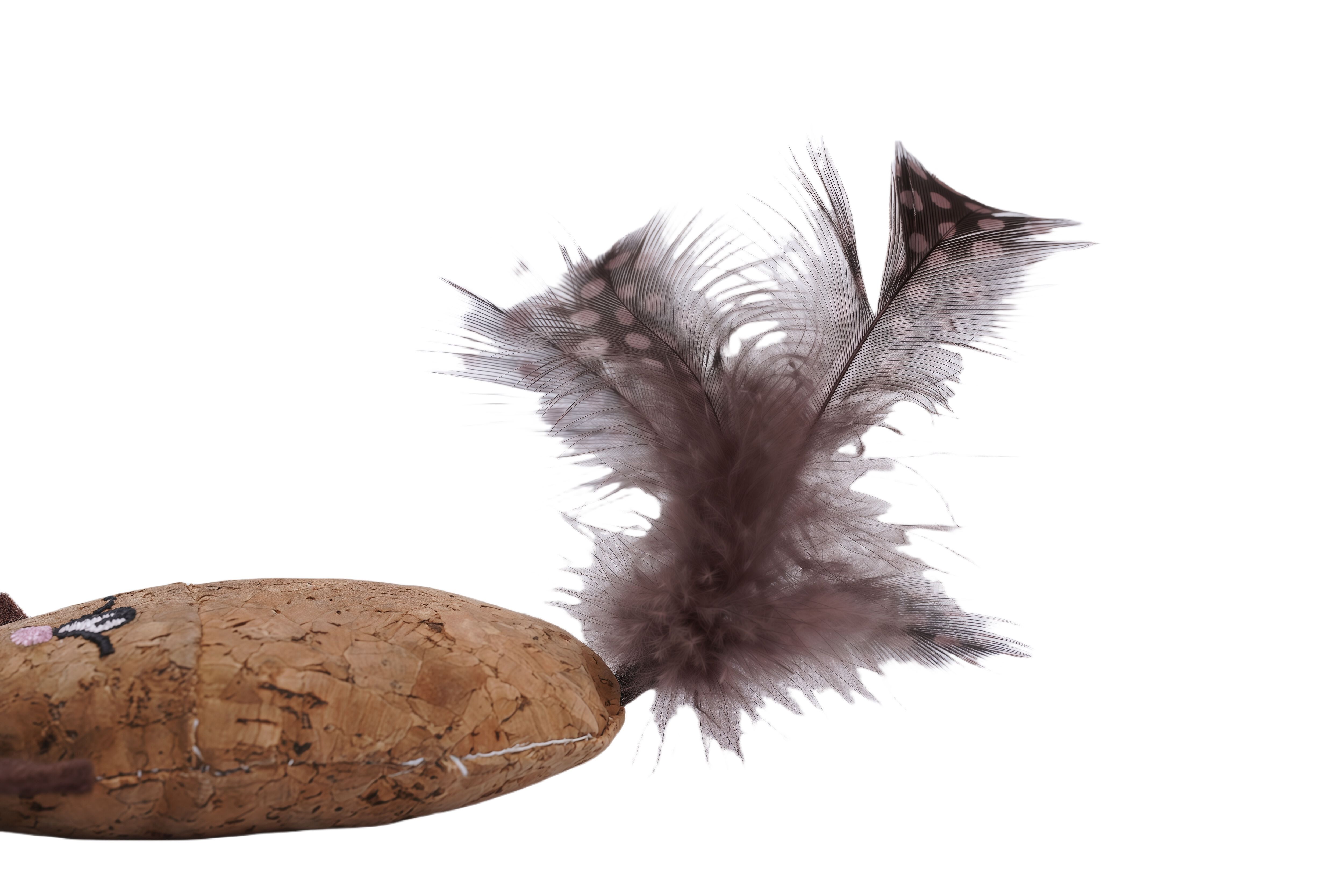 Tootoy! - Jouet Souris en Li&egrave;ge pour Chats - Marron Image num&eacute;ro 3