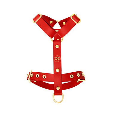 Pop Dog - Harnais à œillets Diablotin Rouge pour Chiens - M