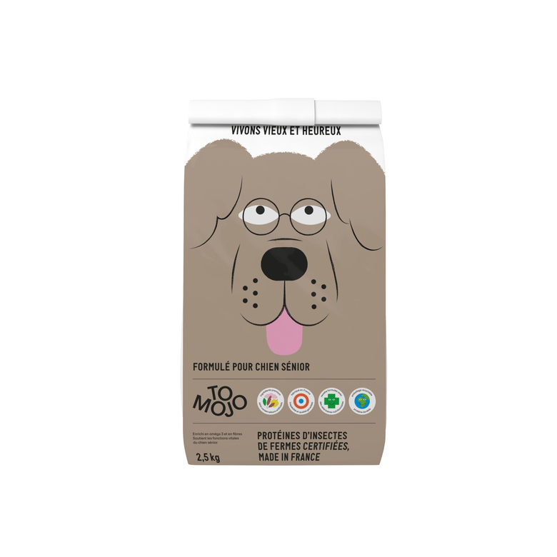 Tomojo - Croquettes aux Insectes pour Chiens Senior - 2,5Kg Image numéro 1 Tomojo - Croquettes aux Insectes pour Chiens Senior - 2,5Kg Image numéro 1
