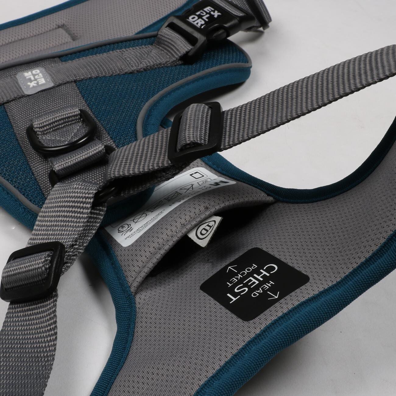 Duvoplus - Harnais Classic Ultimate Fit No-Pull XS Bleu P&eacute;trol pour Chiens - 20-40cm/37-45cm Image num&eacute;ro 3