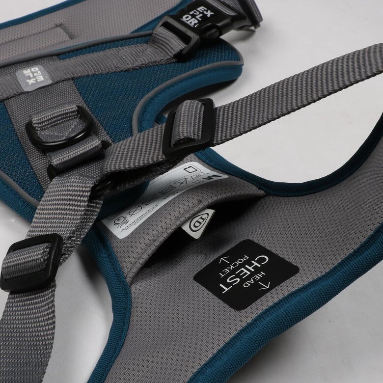 Duvoplus - Harnais Classic Ultimate Fit No-Pull XS Bleu Pétrol pour Chiens - 20-40cm/37-45cm Image numéro 3 Duvoplus - Harnais Classic Ultimate Fit No-Pull XS Bleu Pétrol pour Chiens - 20-40cm/37-45cm Image numéro 3