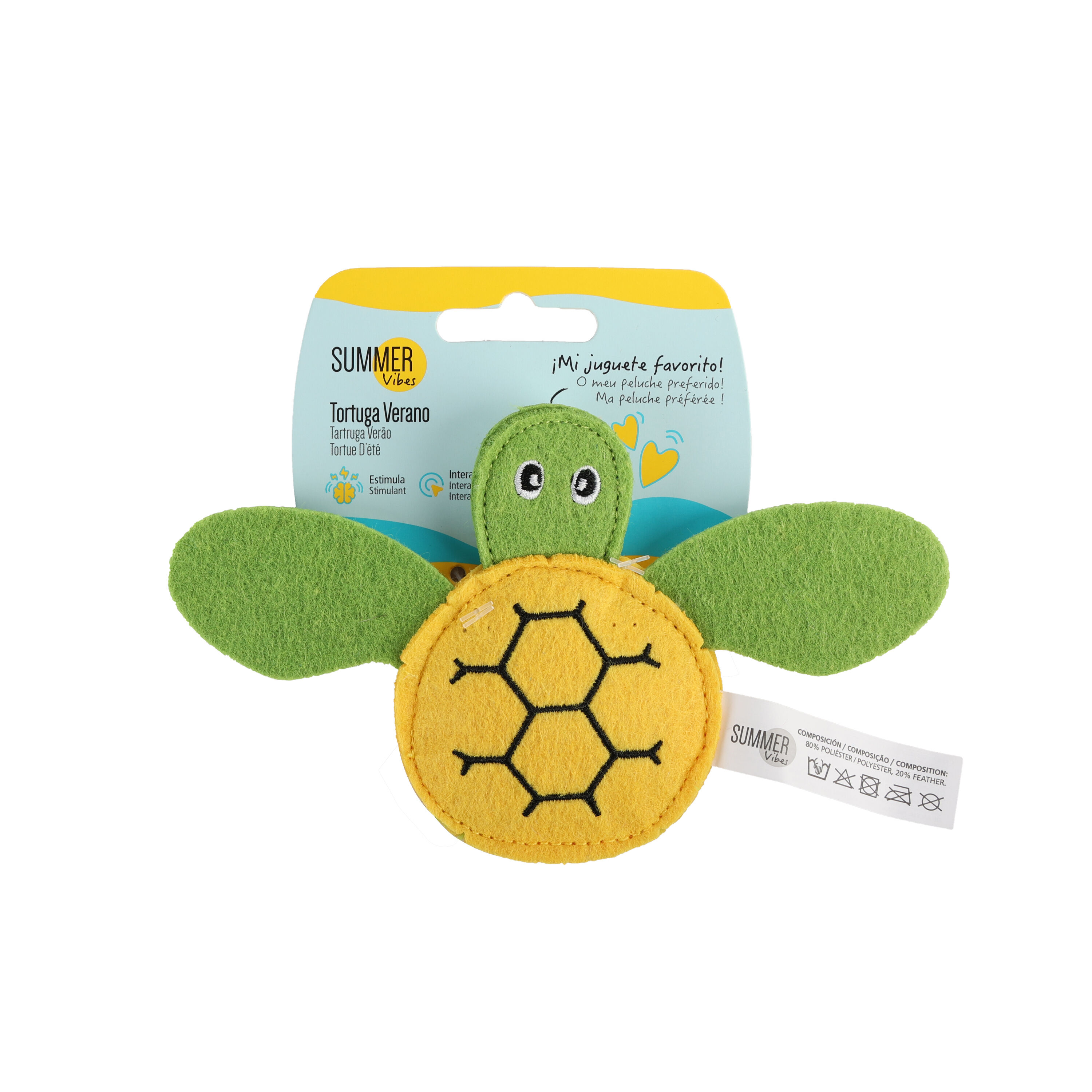 Summer Vibes - Jouet Tortue pour Chats - 16cm Image num&eacute;ro 2