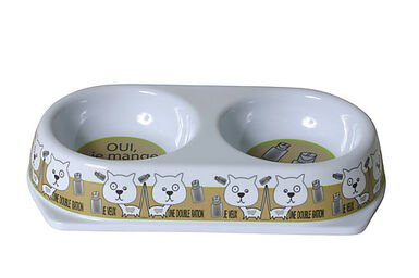 Gamelle Double Mélaminée pour Chat - 2x180ml