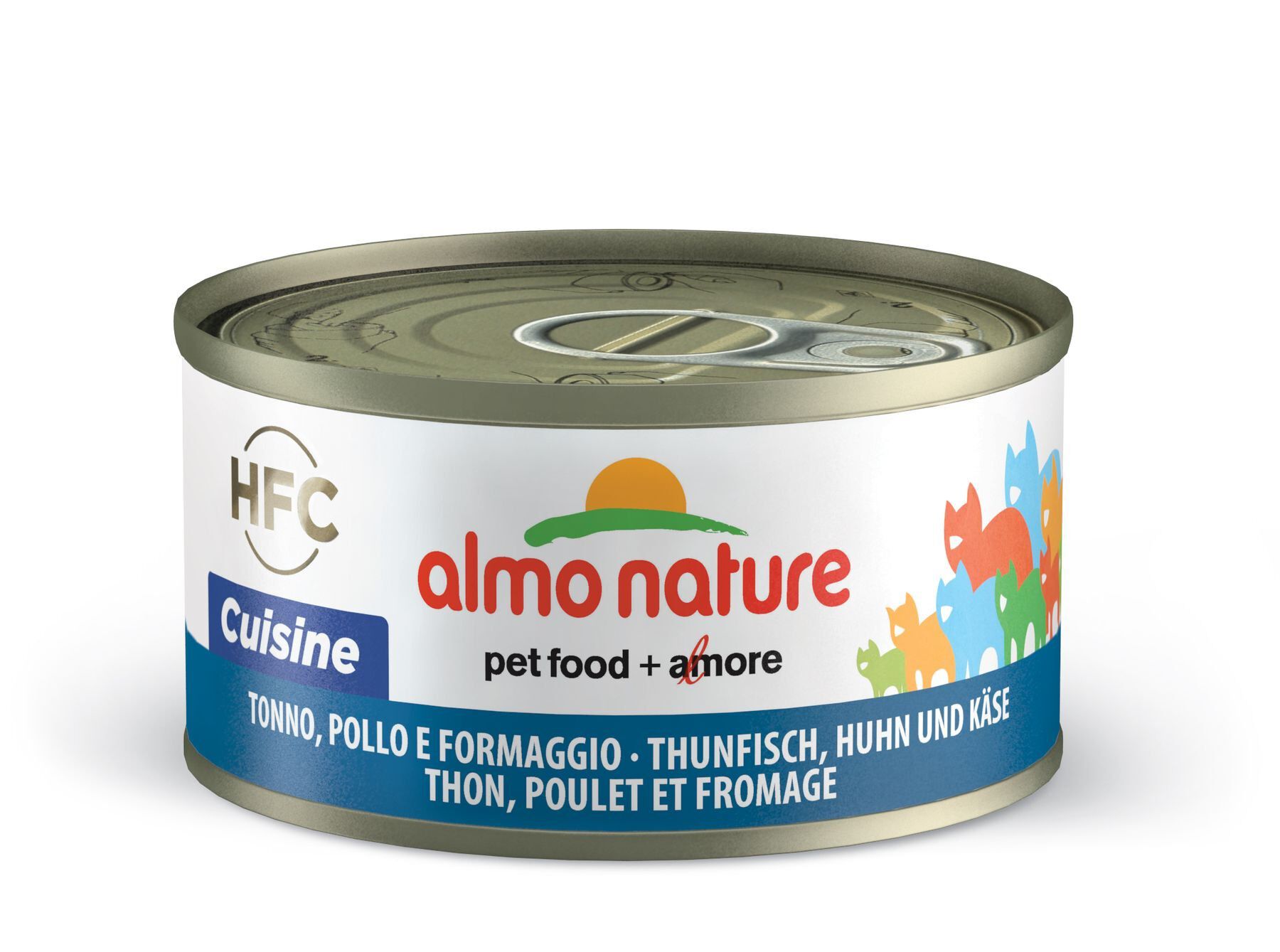 Almo Nature - P&acirc;t&eacute;e en Bo&icirc;te HFC Cuisine Thon avec Fromage pour Chat - 70g Image num&eacute;ro 1