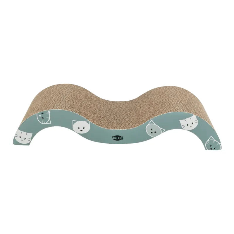 Trixie - Griffoir vague Mimi en carton catnip gris - 50 x 9 x 23 cm Image num&eacute;ro 2