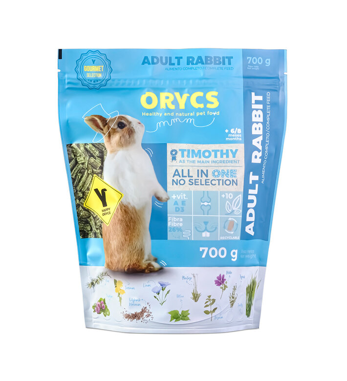 Orycs - Aliment Complet pour Lapin Adulte - 700g Image numéro 1 Orycs - Aliment Complet pour Lapin Adulte - 700g Image numéro 1