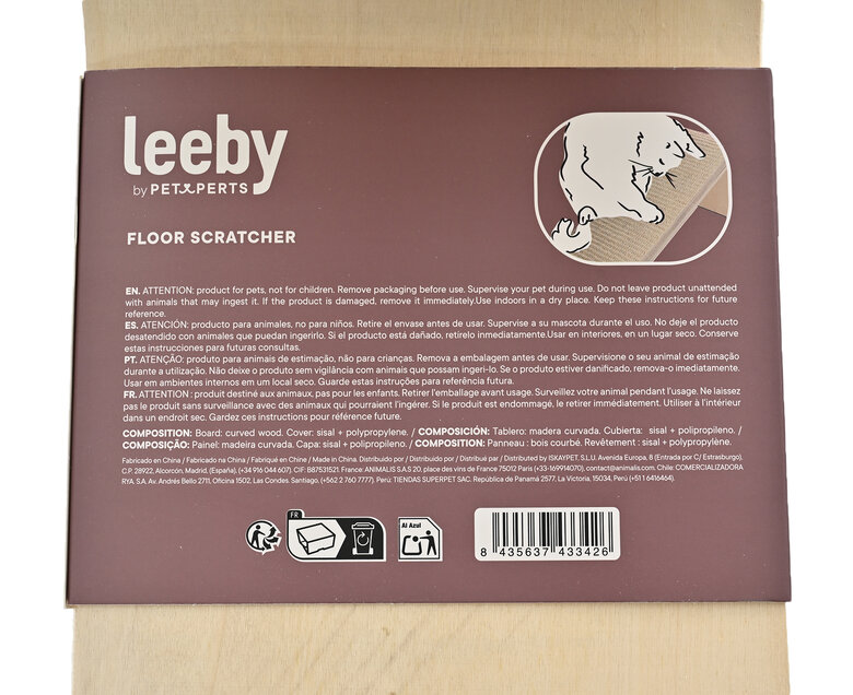Leeby - Griffoir Oblique Beige pour Chats - 39x18x18cm Image numéro 5 Leeby - Griffoir Oblique Beige pour Chats - 39x18x18cm Image numéro 5