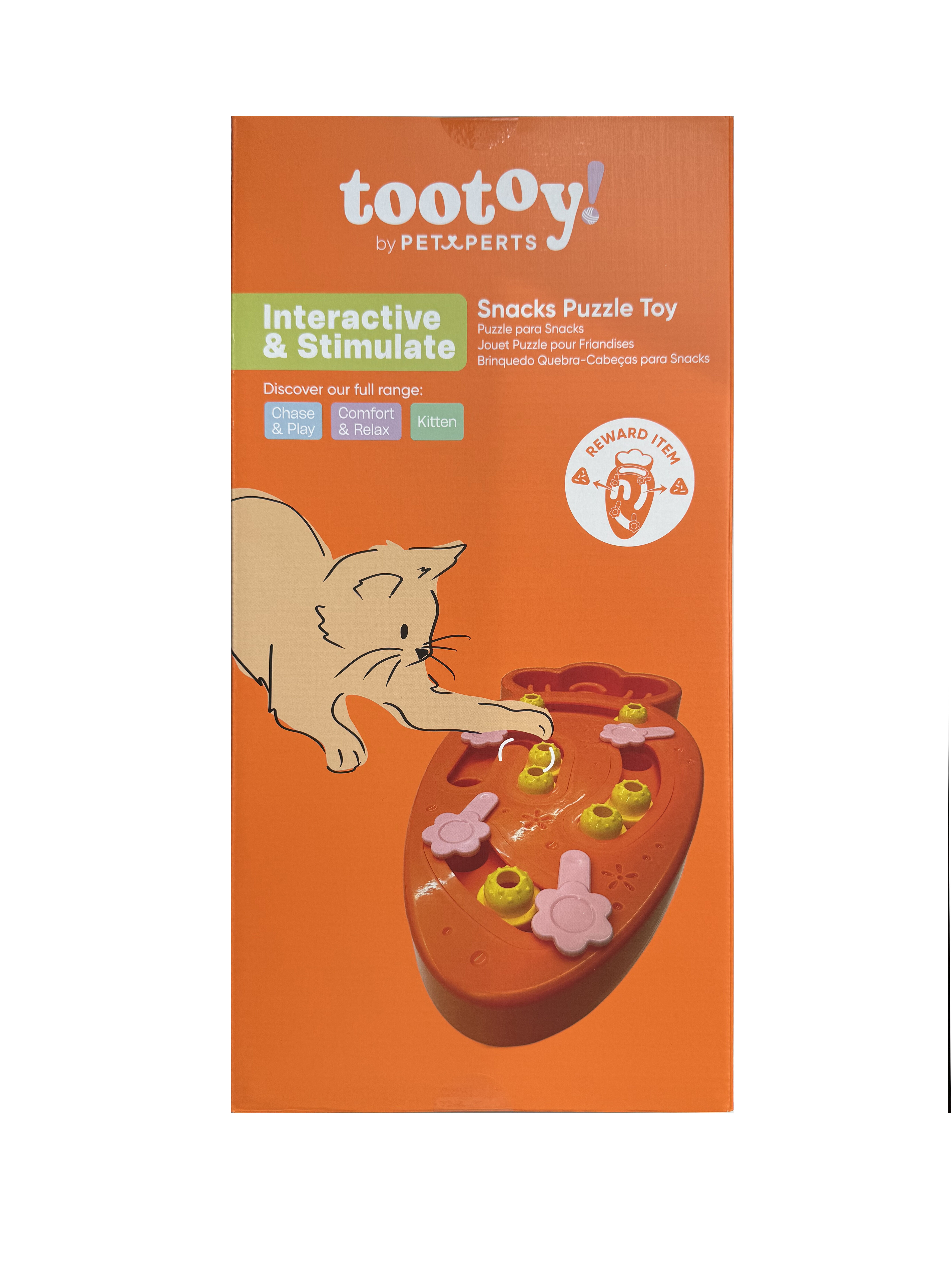 Tootoy! - Jouet Carotte Puzzle Interactif &agrave; Friandises pour Chats Image num&eacute;ro 1