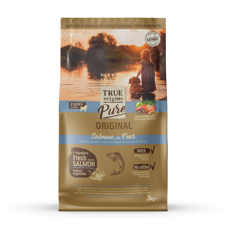 True Origins Pure - Croquettes au Saumon et Pois pour Chiot - 3kg Image numéro 1 True Origins Pure - Croquettes au Saumon et Pois pour Chiot - 3kg Image numéro 1