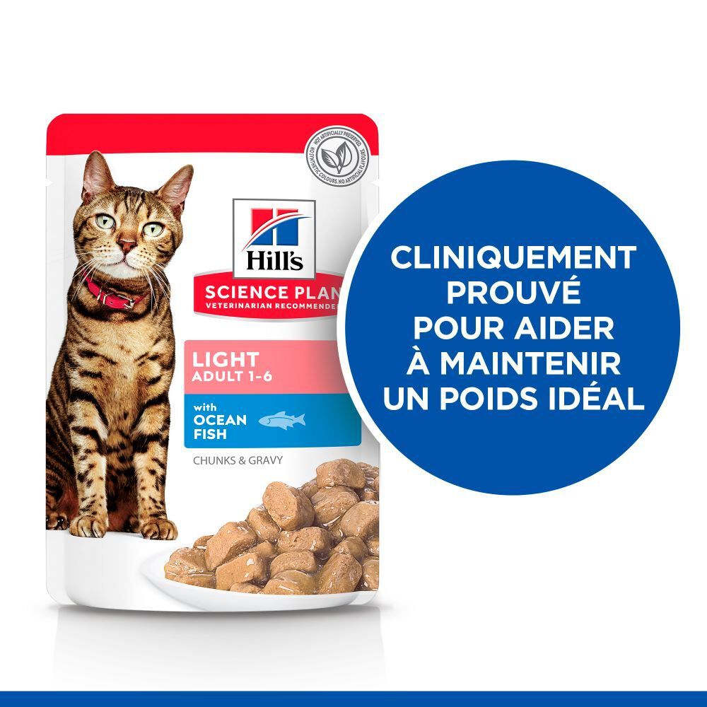 Hill's Science Plan - Adult Light Sachets Repas Pour Chat Poulet Et Poisson  - 12x85g Image num&eacute;ro 4