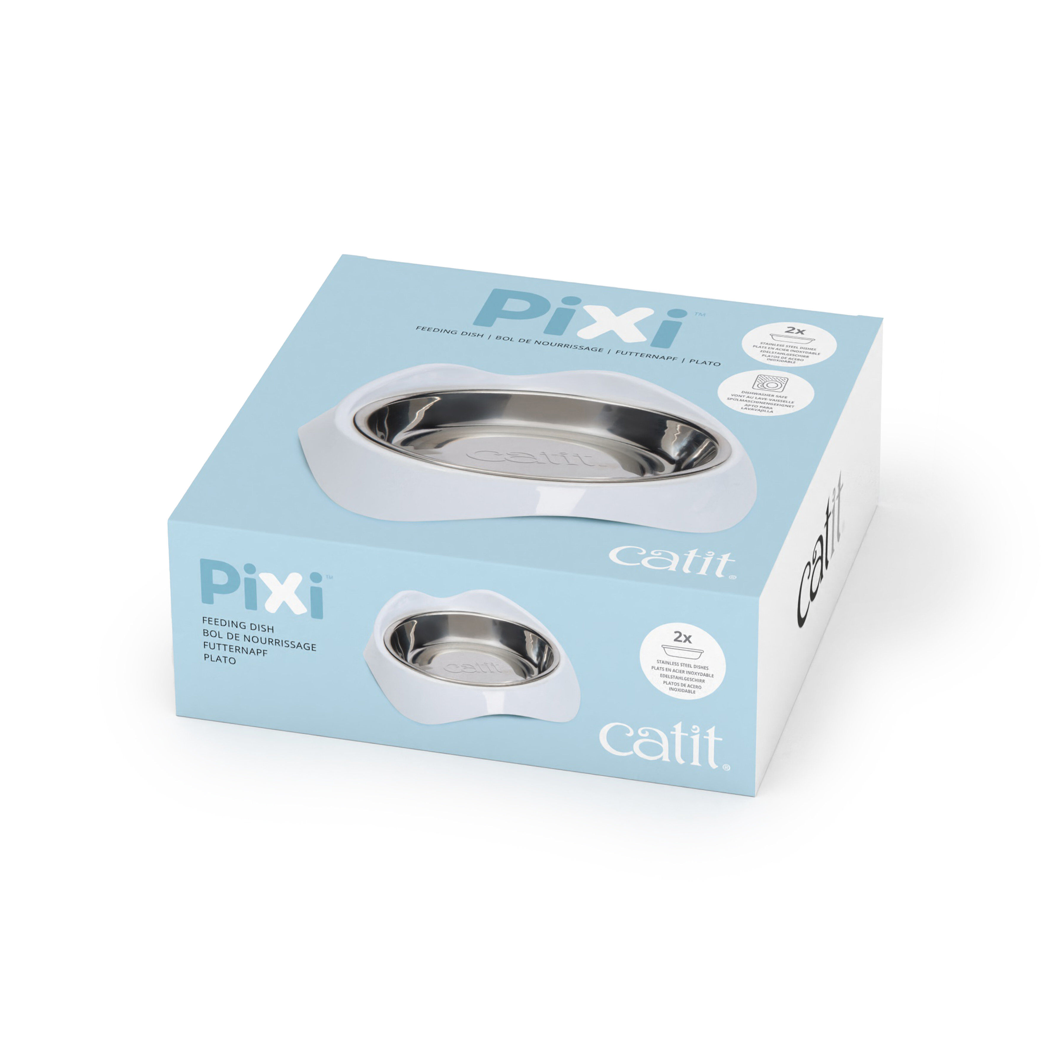 Catit - Bol de nourrissage Pixi Blanc pour Chat - 16,5cm Image num&eacute;ro 1