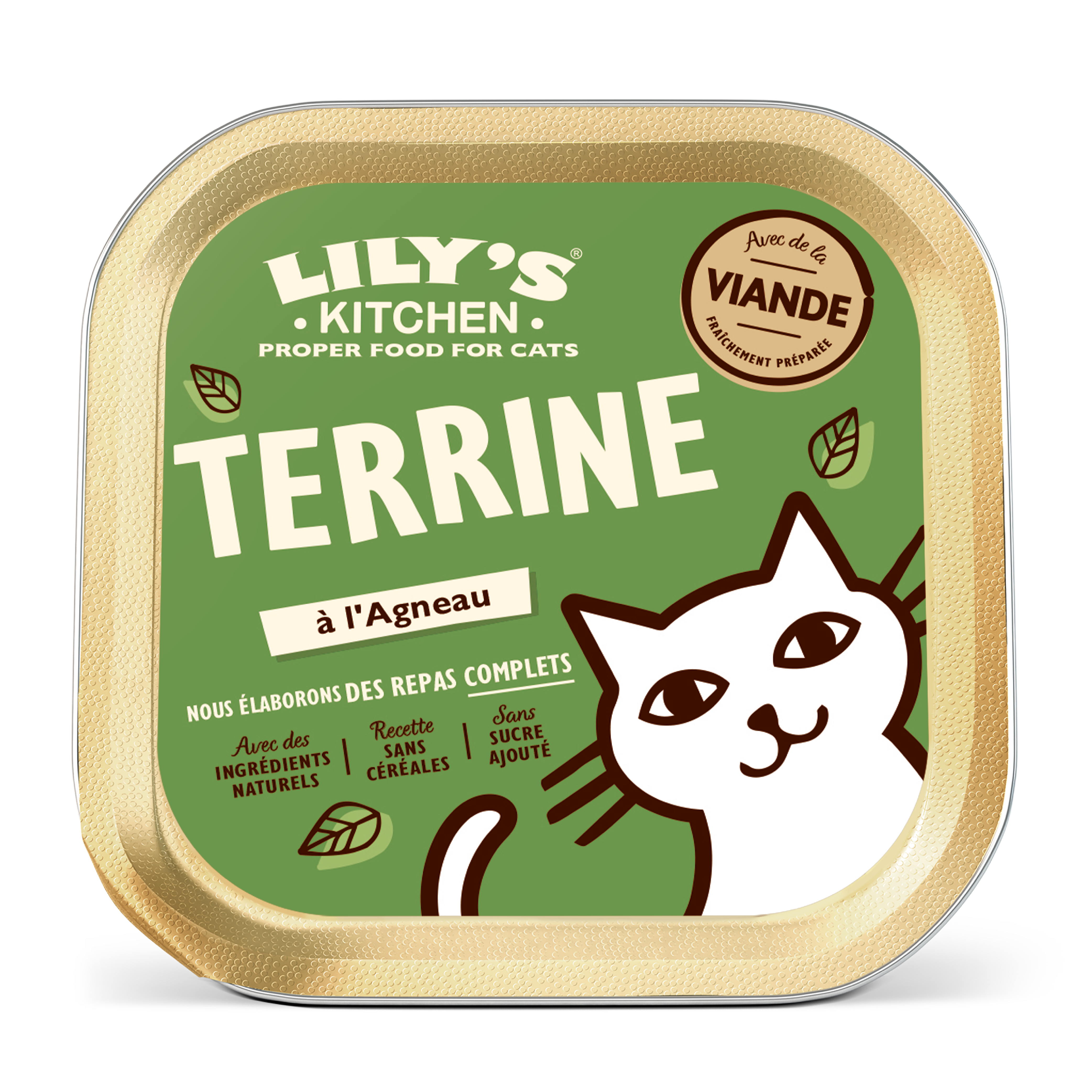 Lily's Kitchen - Terrine Recette sans C&eacute;r&eacute;ales &agrave; l'Agneau pour Chats Adultes - 85g Image num&eacute;ro 1