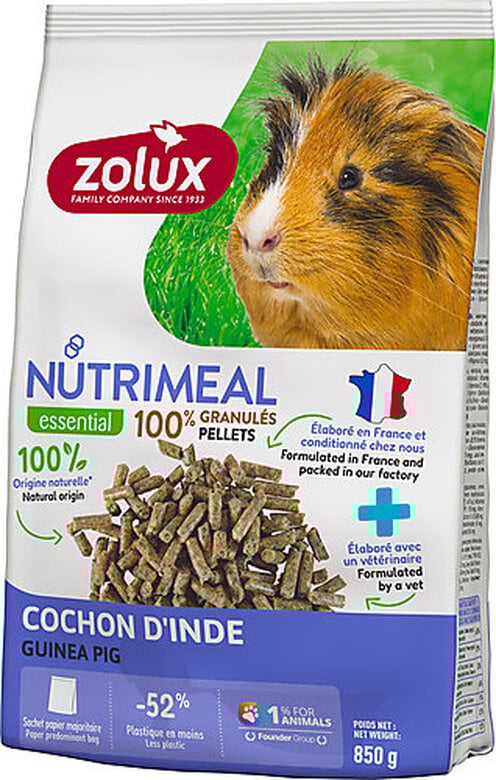 Zolux - Aliment en Granulés Nutrimeal Pour Cochon d'Inde - 850g Image numéro 1 Zolux - Aliment en Granulés Nutrimeal Pour Cochon d'Inde - 850g Image numéro 1