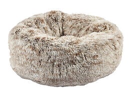 Bobby - Coussin Donut Poilu Taupe pour Chien