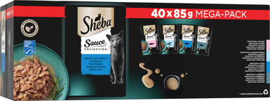 Sheba - Mega-Pack Pâtée en Sauce Collection pour Chats - 40x85g