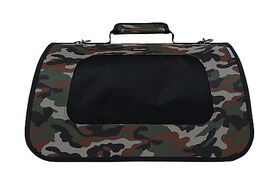 Wouapy - Sac de Transport Pliable Camouflage pour Chien - 40x24x26cm