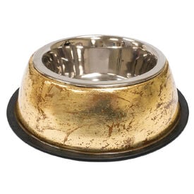 Croci - Bol en Acier Luxury Golden pour Chiens et Chats - 370ml