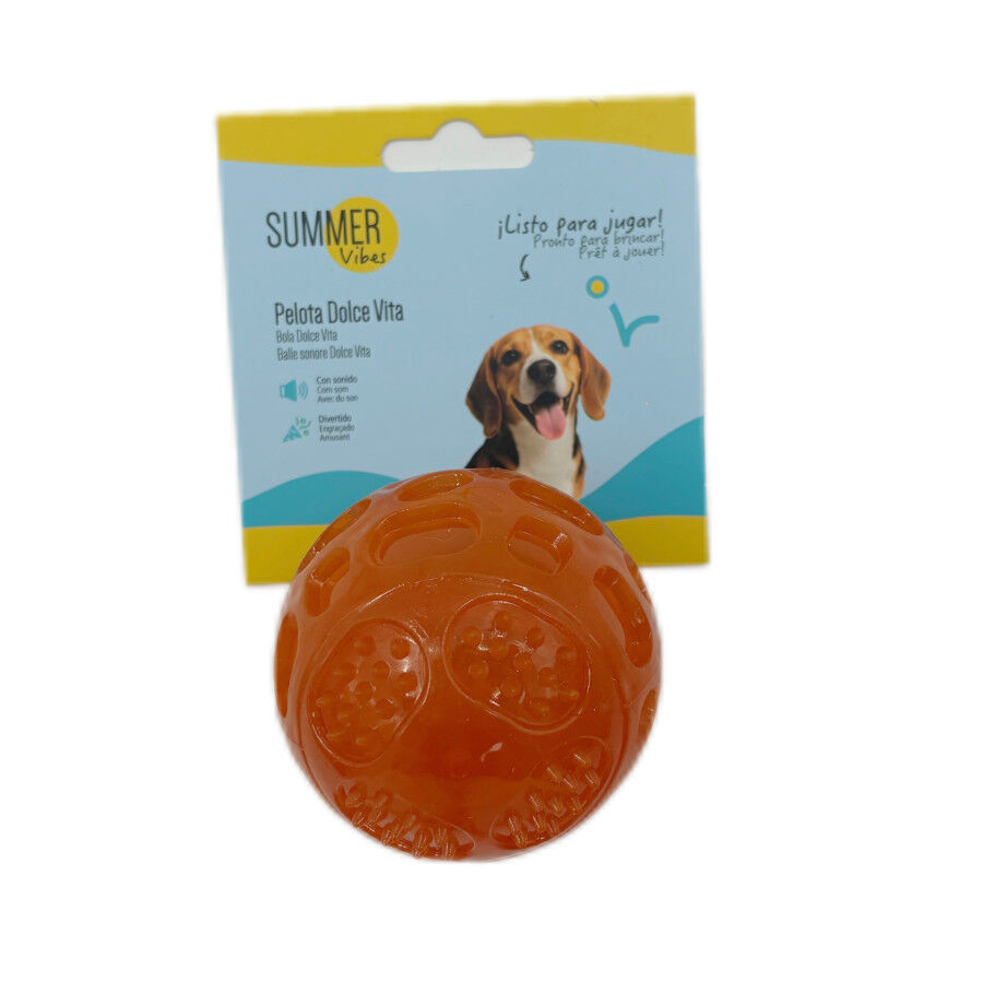 Summer Vibes - Balle Sonore pour Chiens - 7cm Image num&eacute;ro 3