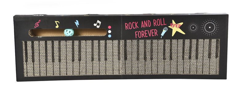 Leeby - Griffoir Funny Clavier Piano en Carton pour Chats - 80x25cm Image numéro 2 Leeby - Griffoir Funny Clavier Piano en Carton pour Chats - 80x25cm Image numéro 2