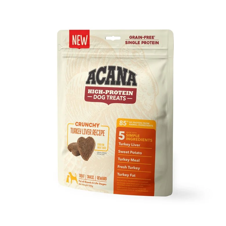 Acana - Friandises Crunchy au Foie et à la Dinde pour Chien - 100g Image numéro 1 Acana - Friandises Crunchy au Foie et à la Dinde pour Chien - 100g Image numéro 1
