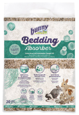 BunnyNature - Litière naturelle absorption maximale Bedding Absorber - 20 l