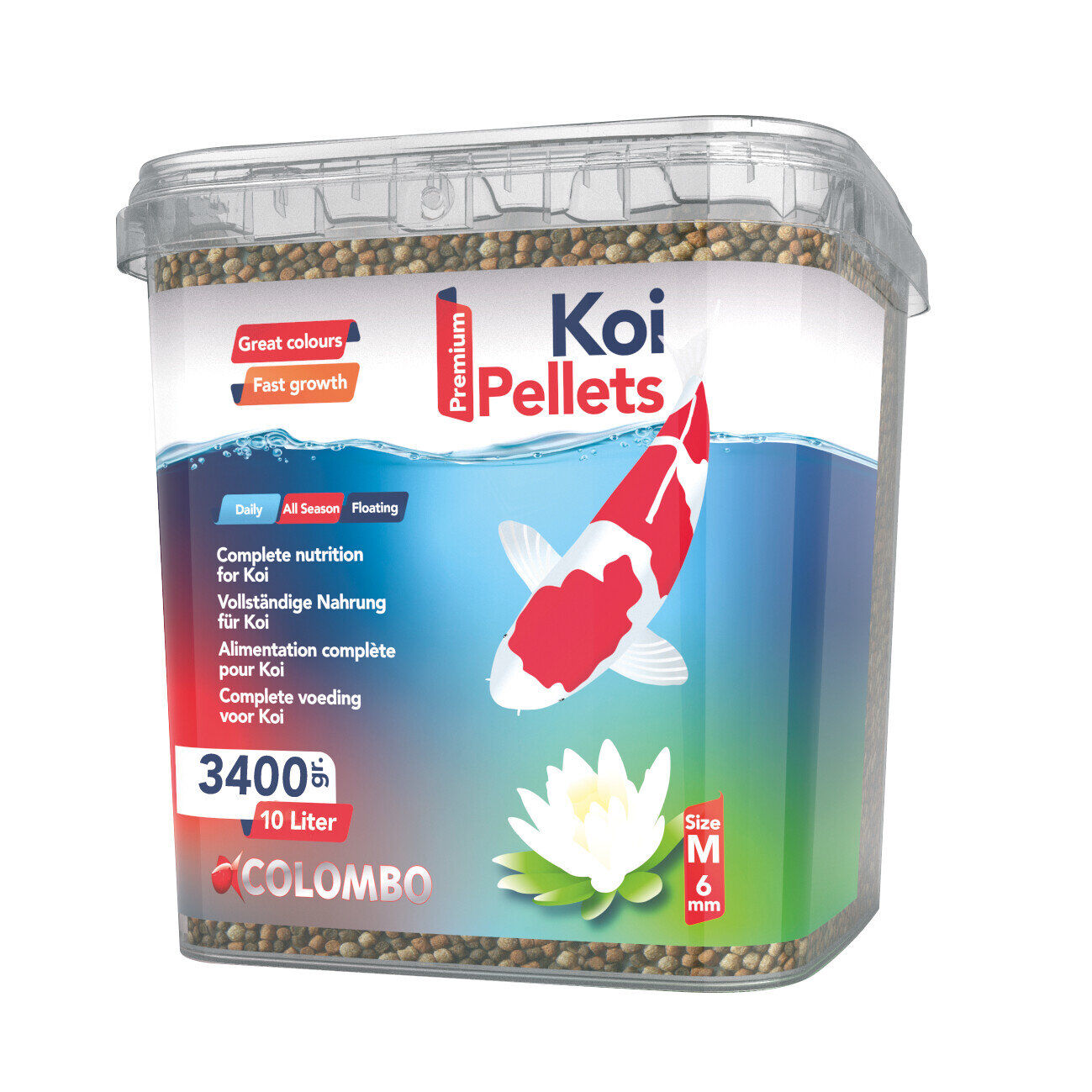 Colombo - Aliment Complet Pellets Medium pour Koi - 10L Image num&eacute;ro 1