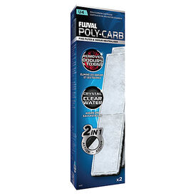 Fluval - Cartouche Polyester/Charbon Poly-Carb U4 pour Filtre - x2